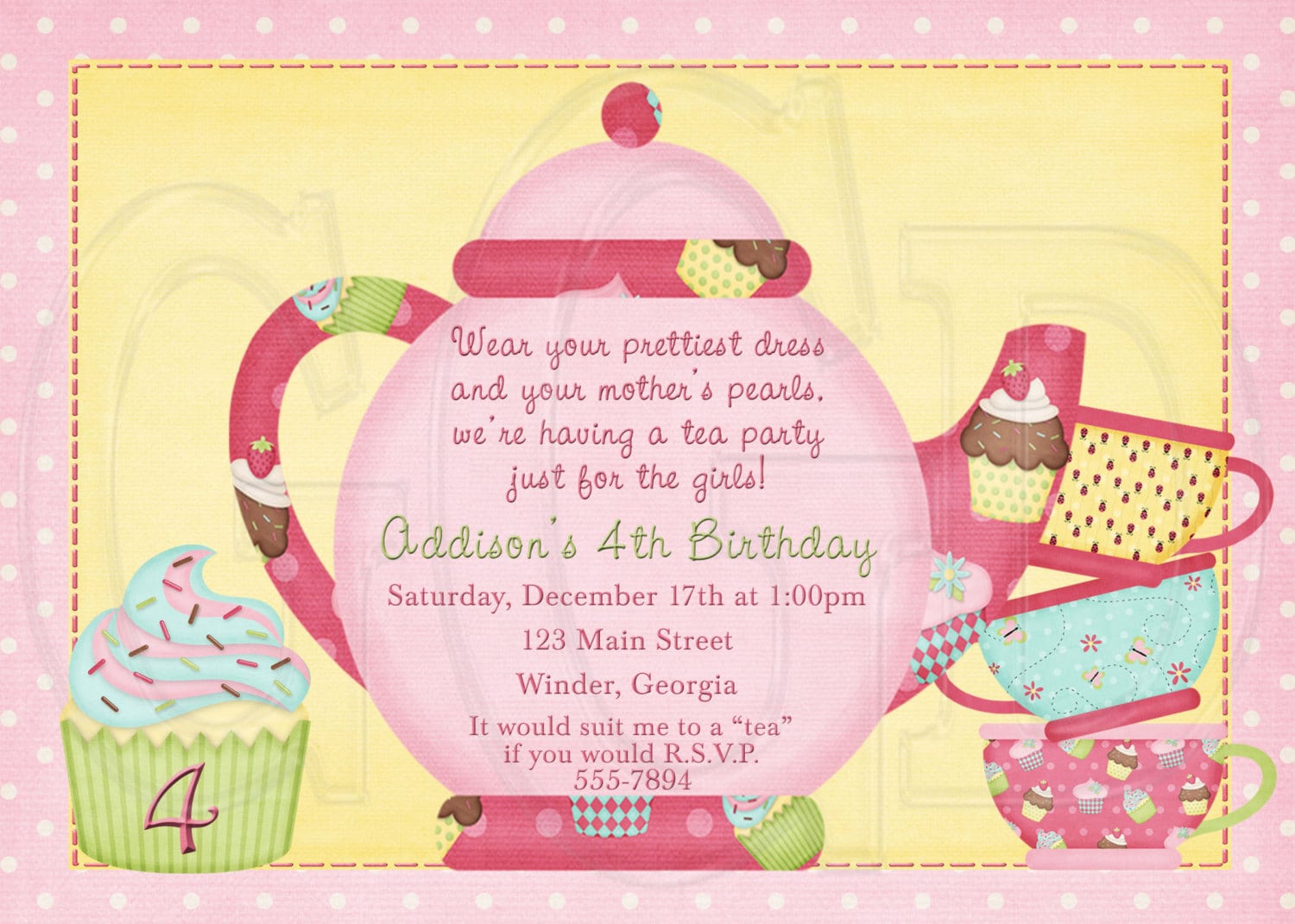 Tea Party Invitation Wording â Gangcraft Net